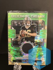 2021 Panini Rookie Gear Neon Green Pulsar Prizm Jersey Ian Book #RG-27 Saints